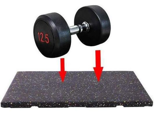 Harga bagus Lantai Gym Hitam 25mm Karet Lantai Gym Isolasi Suara on line