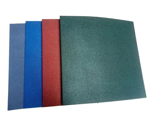 Giá tốt Sàn cao su ngoài trời màu xanh lá cây 20mm / 30mm / 40mm thảm sân chơi cao su trực tuyến