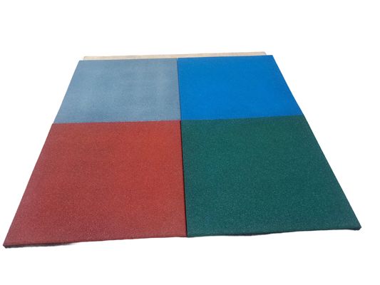 Good price High Density Rubber Floor Mats Red / Green Outdoor Playground Rubber Tiles online