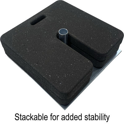 Good price 450*450*45mm Rubber Base Weight Black Recycled Rubber Base 30 Lbs online