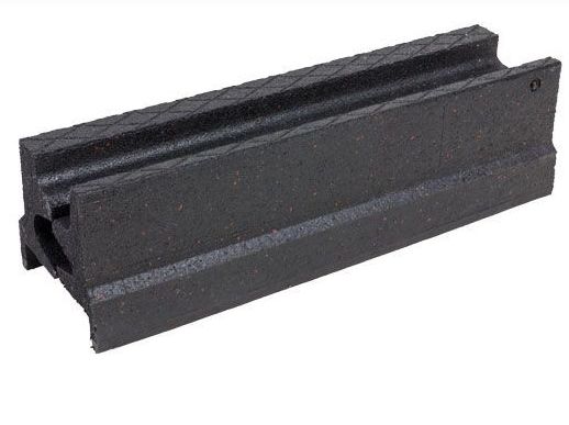 Bom preço Almofadas de Borracha Ranhuradas Pretas para Trilhos Ferroviários 45/66mm on-line