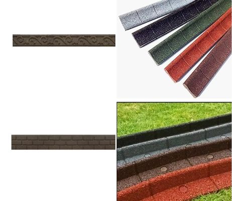 Bon prix Bordure de paysage en caoutchouc recyclé 1200x100mm Noir en ligne