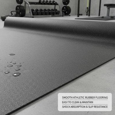 Buen precio El suelo de goma de atletismo suave fácil de limpiar y mantener proporciona absorción de golpes y resistencia al deslizamiento para atletas en línea