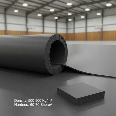 Good price Density 500 900 Kg per cubic meter Sports Rubber Flooring featuring Smooth Surface Texture and Hardness 60 70 ShoreA suitable for indoor sports areas online